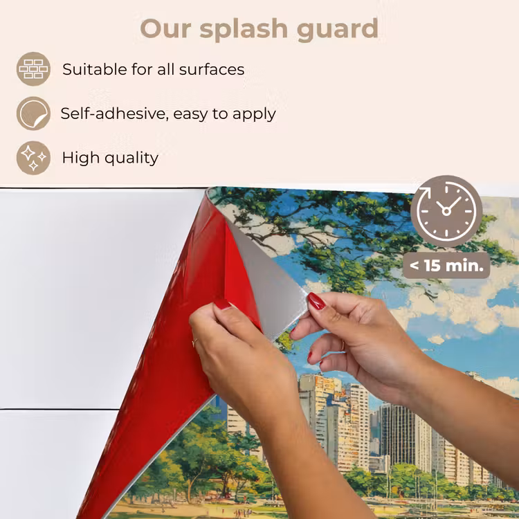 Kitchen splashback for hob - Mountain - Skyline - Beach - Water — 4