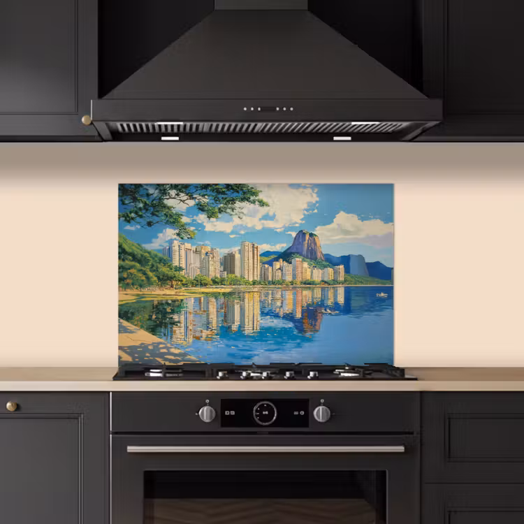 Kitchen splashback for hob - Mountain - Skyline - Beach - Water — 5