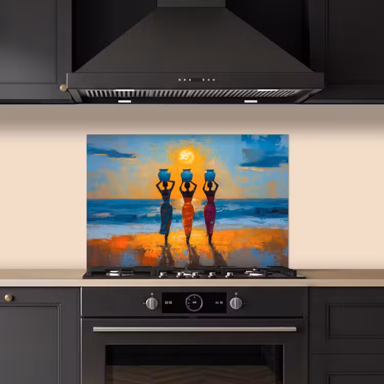 Kitchen splashback for hob - Women - Beach - Sunset — 5