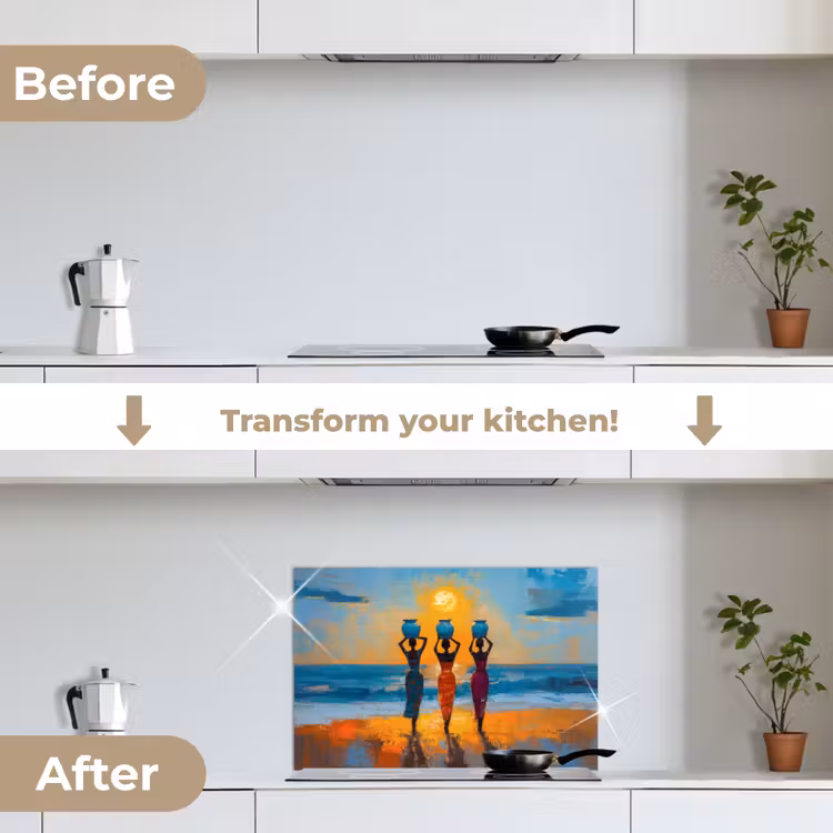 Kitchen splashback for hob - Women - Beach - Sunset — 7