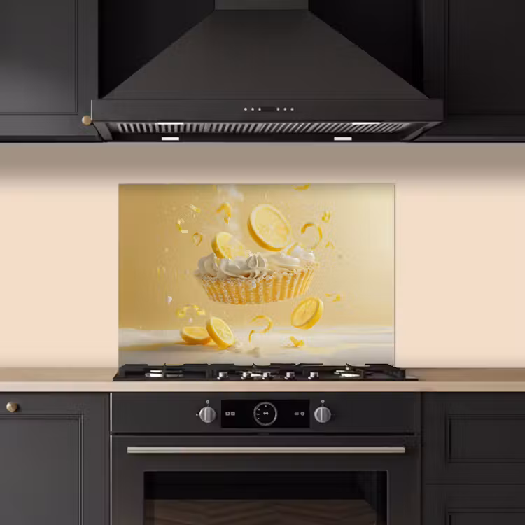 Kitchen splashback for hob - Lemon - Cake - Food - Yellow — 5
