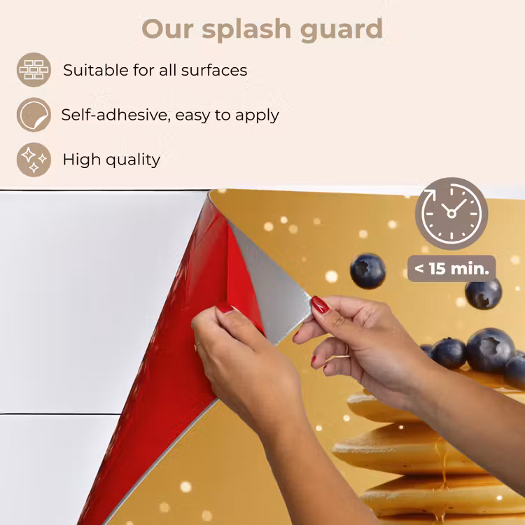 Kitchen splashback for hob - Pancakes - Food - Honey - Yellow — 4