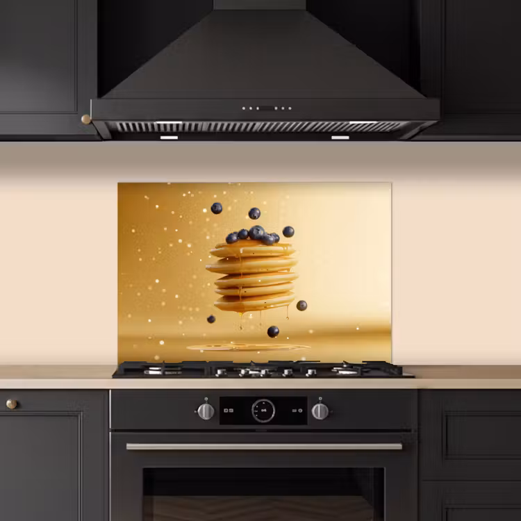Kitchen splashback for hob - Pancakes - Food - Honey - Yellow — 5
