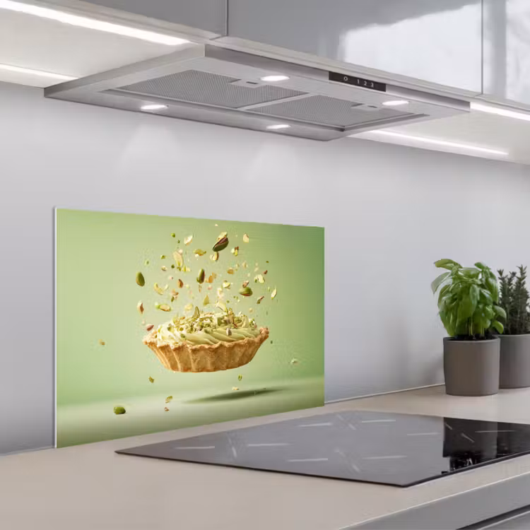 Kitchen splashback for hob - Pistachio - Cake - Nuts - Food — 1