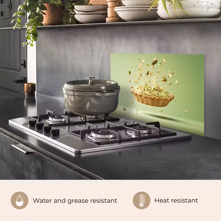 Kitchen splashback for hob - Pistachio - Cake - Nuts - Food — 2