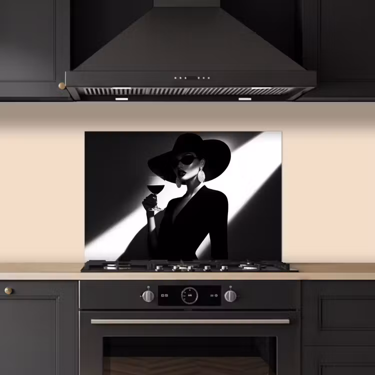 Kitchen splashback for hob - Woman - Wine - Chic — 5