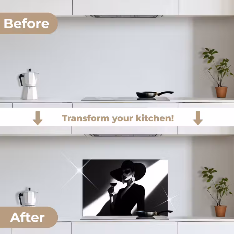 Kitchen splashback for hob - Woman - Wine - Chic — 7