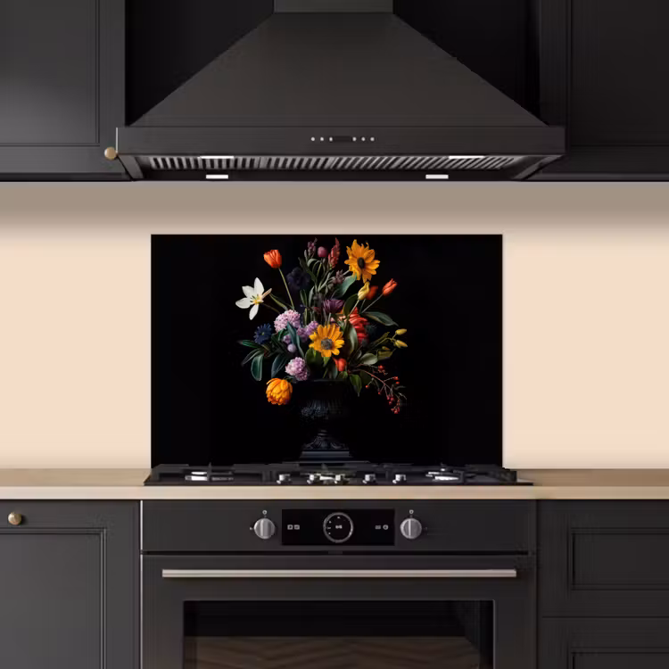 Kitchen splashback for hob - Sunflowers - Bouquet - Colorful — 5