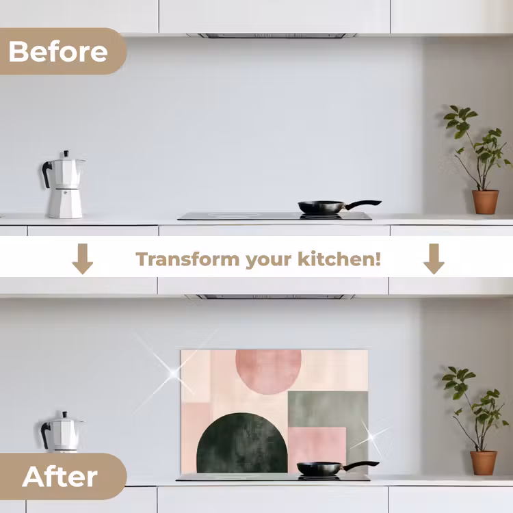Kitchen splashback for hob - Shapes - Abstract - Circle - Black — 7