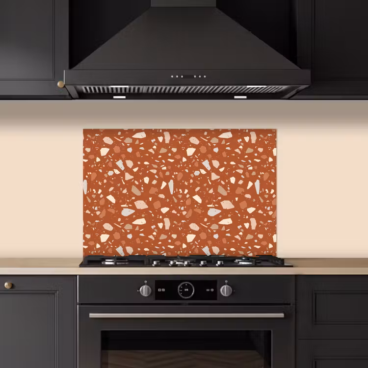 Kitchen splashback for hob - Terrazzo - Pattern - Clay — 5