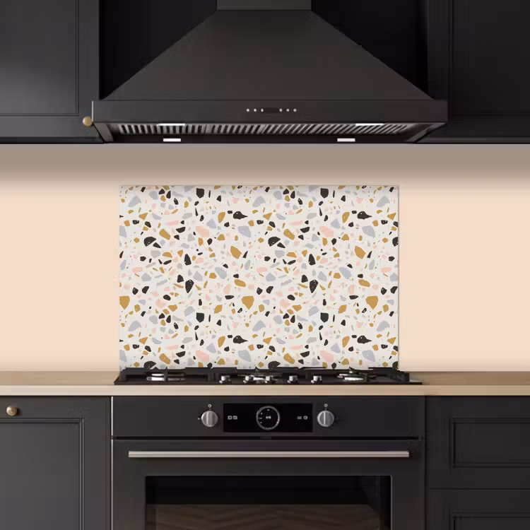 Kitchen splashback for hob - Terrazzo - Pattern - Neutral - Soft - Multi — 5