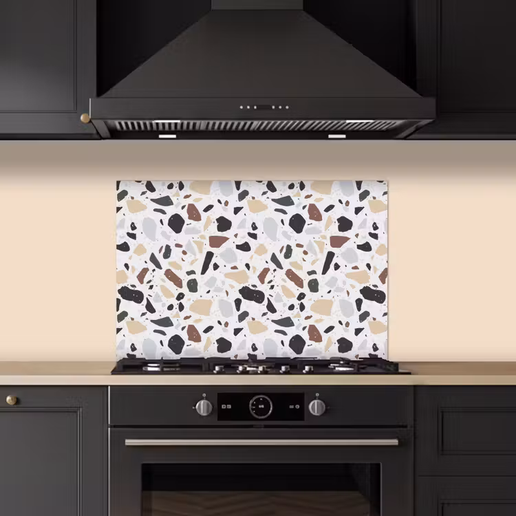 Kitchen splashback for hob - Terrazzo - Pattern - Colorful - Clay — 5