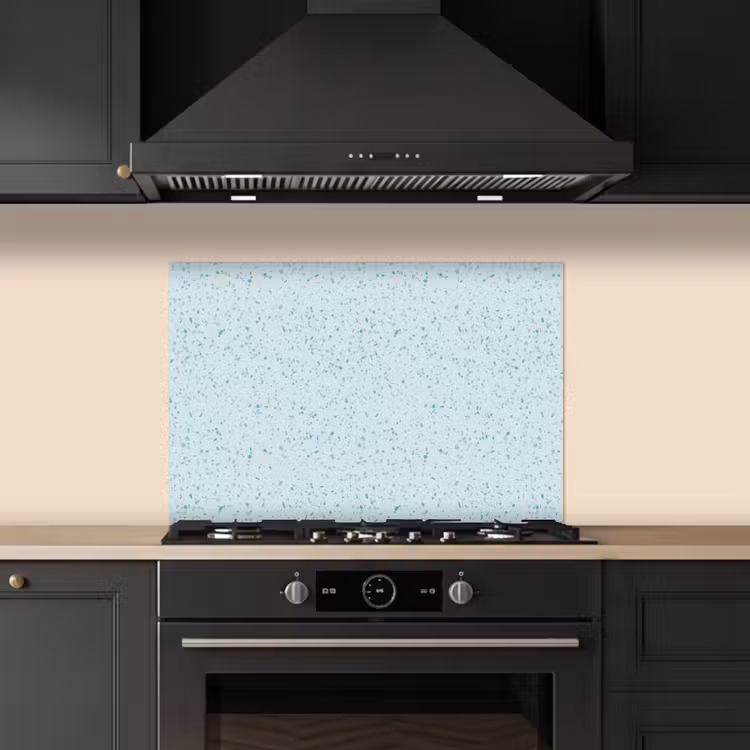 Kitchen splashback for hob - Terrazzo - Pattern - Colorful - Baby Blue — 5