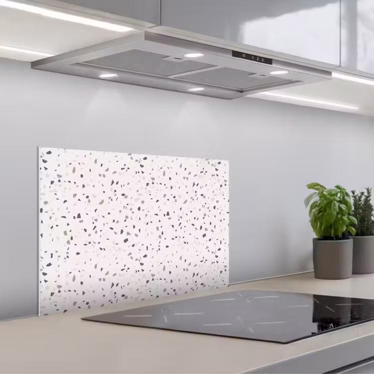 Kitchen splashback for hob - Terrazzo - Pattern - Cream — 1