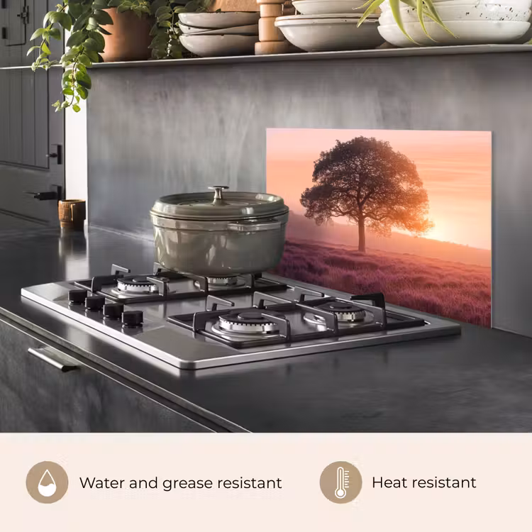 Kitchen splashback for hob - Tree - Heather - Sunrise — 2