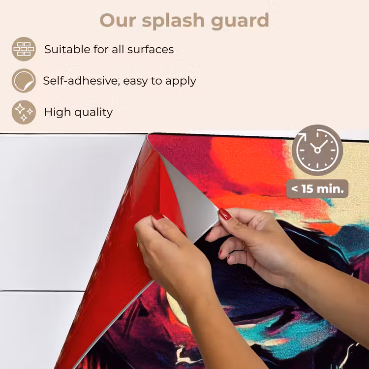 Kitchen splashback for hob - Skull - Abstract - Red - Blue - Graffiti — 4