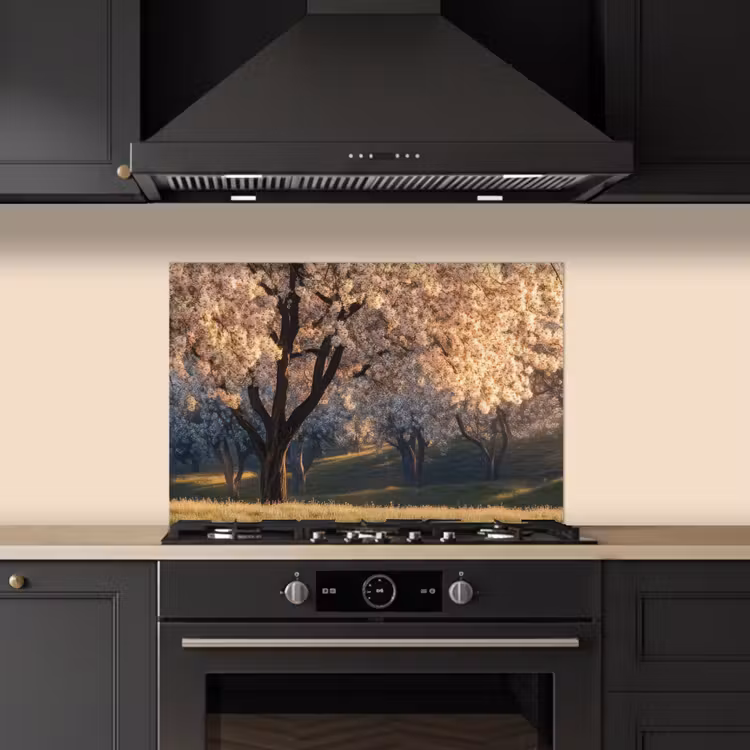 Kitchen splashback for hob - Trees - Blossom - Spring — 5