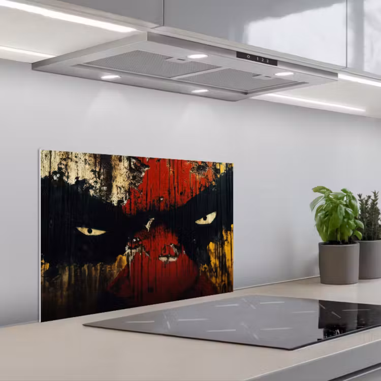 Kitchen splashback for hob - Graffiti - Eyes - Abstract — 1