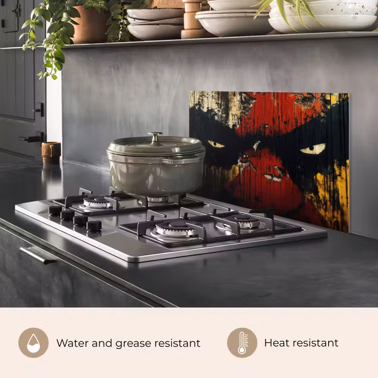 Kitchen splashback for hob - Graffiti - Eyes - Abstract — 2