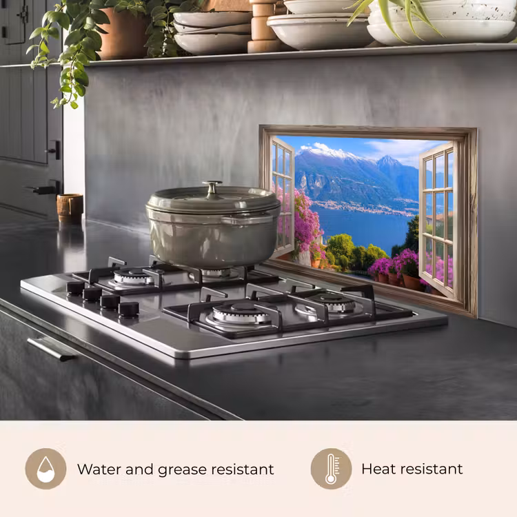 Kitchen splashback for hob - Views - Mountain - Landscape - Views - Lake — 2