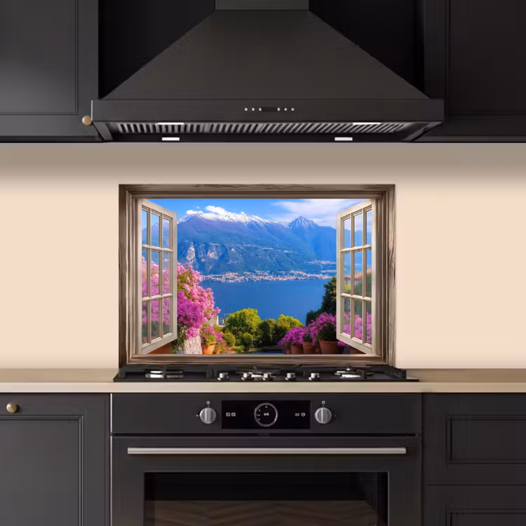 Kitchen splashback for hob - Views - Mountain - Landscape - Views - Lake — 5