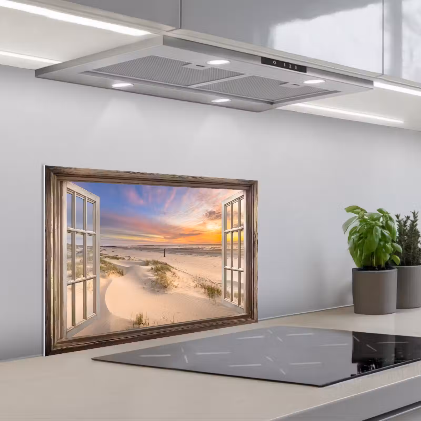 Kitchen splashback for hob - Views - Beach - Dunes - Nature - Landscape — 1