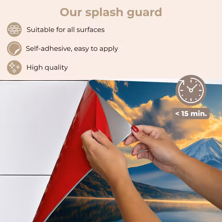 Kitchen splashback for hob - Mountain - River - Sunset — 4