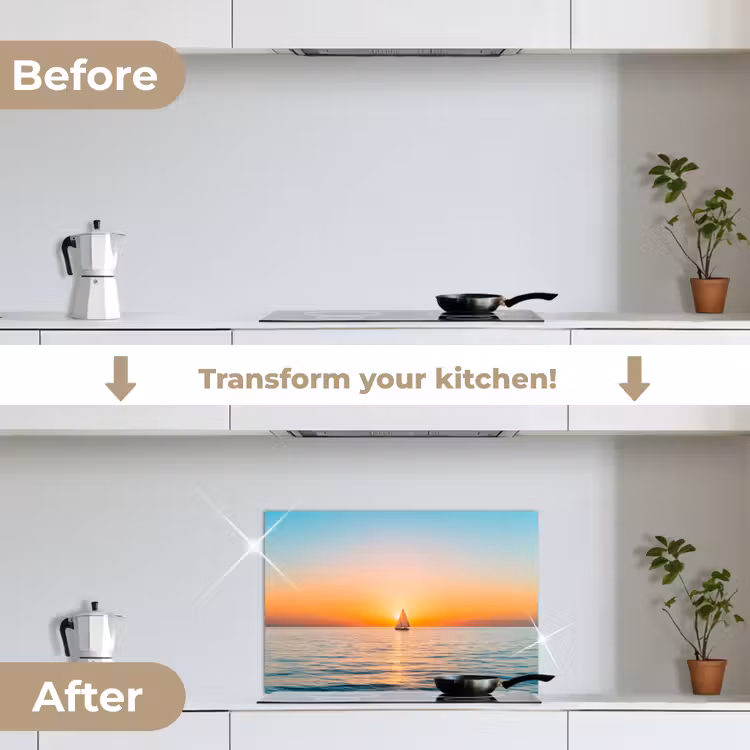 Kitchen splashback for hob - Sea - Sailboat - Sunset — 7
