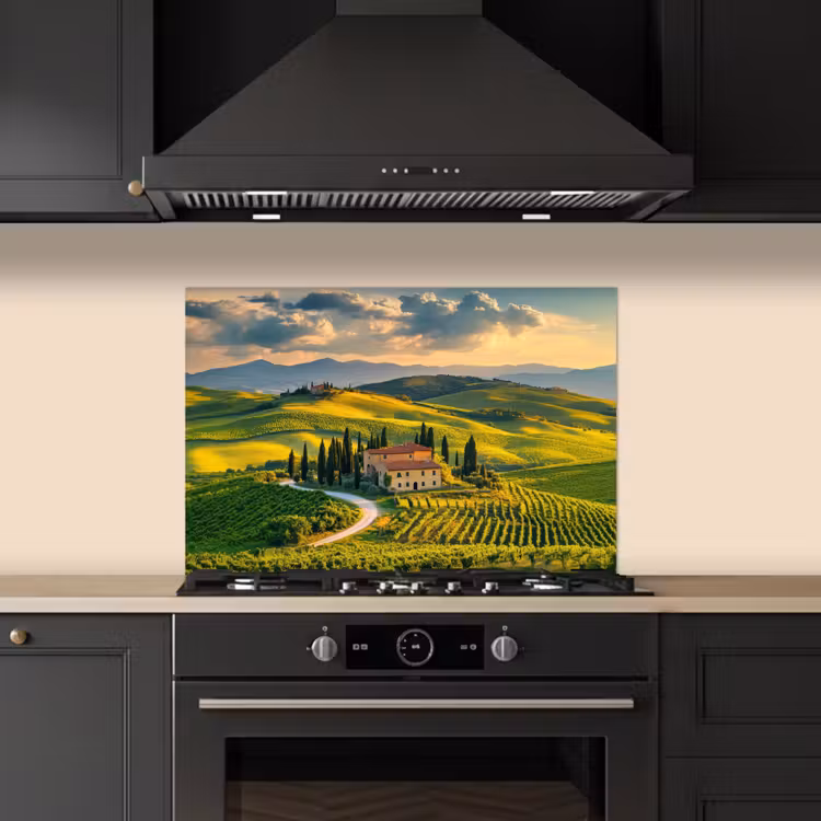 Kitchen splashback for hob - Tuscany - Landscape - Vineyards — 5
