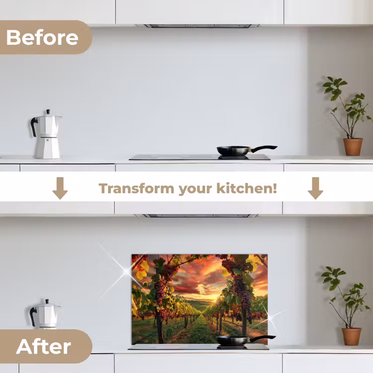 Kitchen splashback for hob - Vineyard - Grapes - Sunset — 7