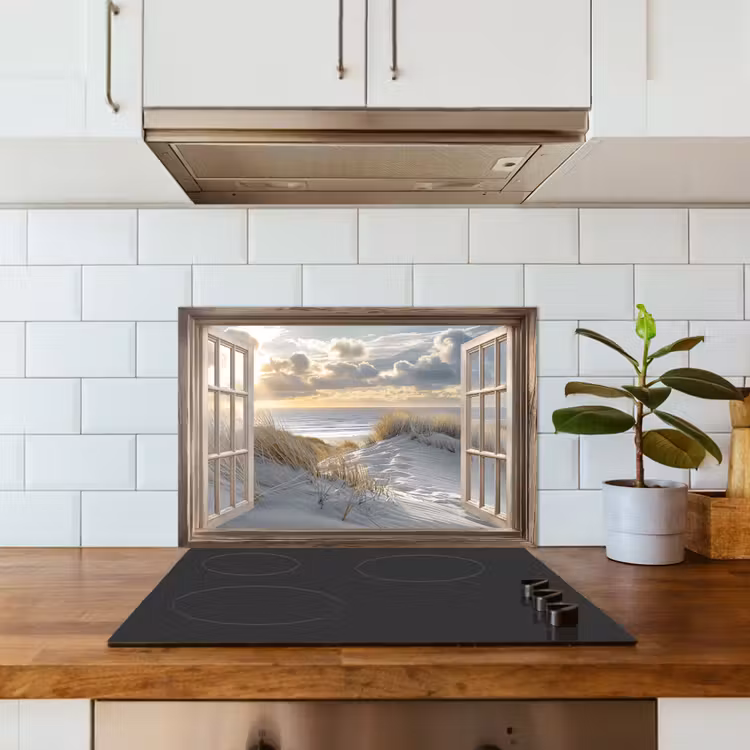 Kitchen splashback for hob - Vista - Beach - Dunes - Sea - Nature — 3