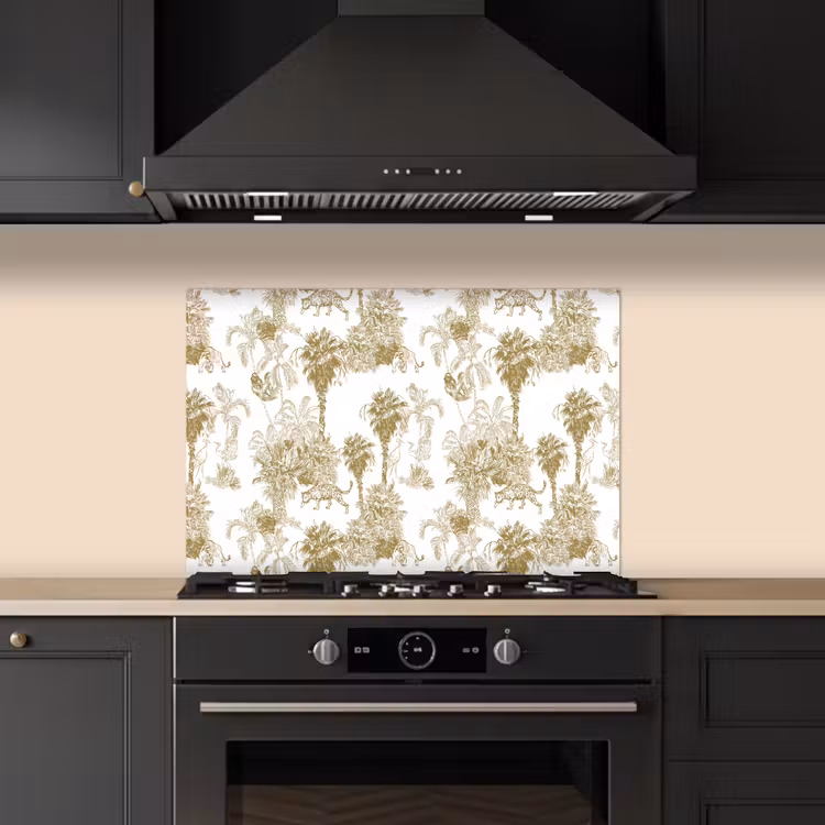 Kitchen splashback for hob - Jungle - Abstract - Beige — 5