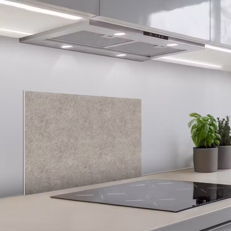 Kitchen splashback for hob - Pattern - Concrete - Grey — 1
