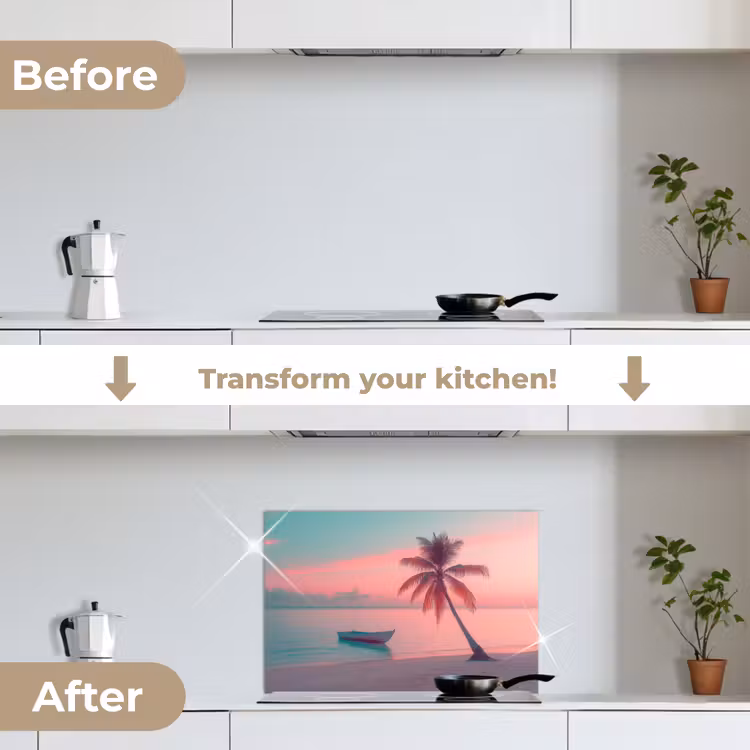 Kitchen splashback for hob - Sea - Boat - Sunset — 7