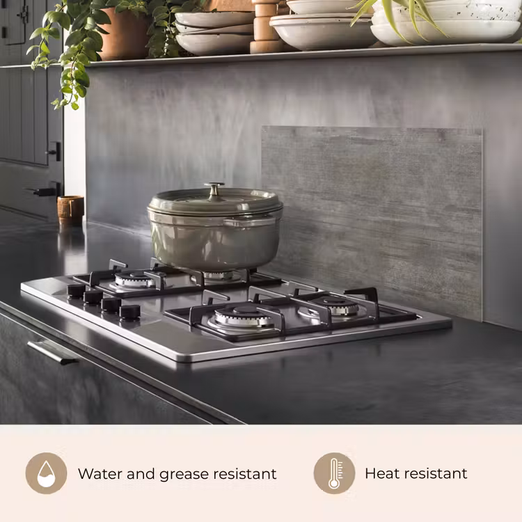 Kitchen splashback for hob - Structure - Concrete - Stone - Patterns — 2