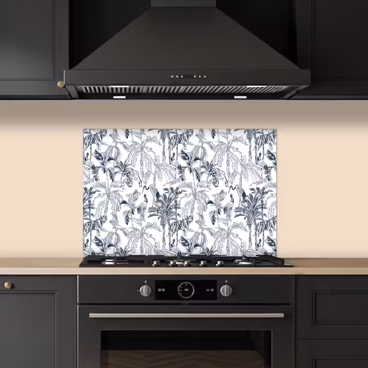 Kitchen splashback for hob - Tiger - Jungle - Blue — 5