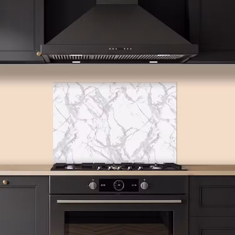 Kitchen splashback for hob - Marble - Pure - Gray - Veins — 5