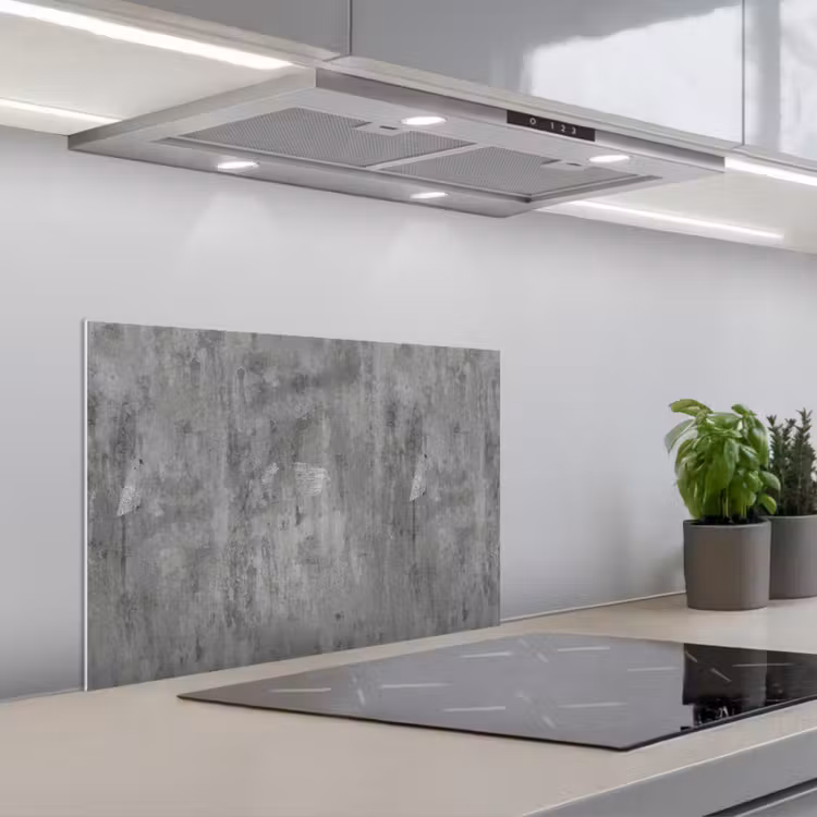 Kitchen splashback for hob - Rust - Concrete - Pattern — 1