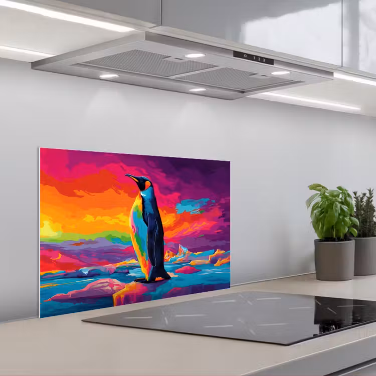 Kitchen splashback for hob - Ice floe - Penguin - Abstract - Sky — 1