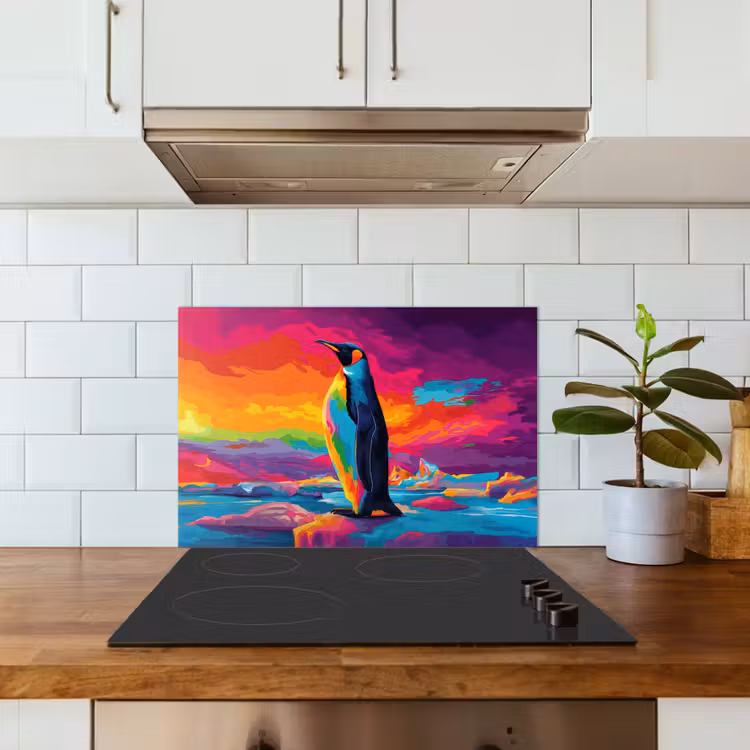Kitchen splashback for hob - Ice floe - Penguin - Abstract - Sky — 3