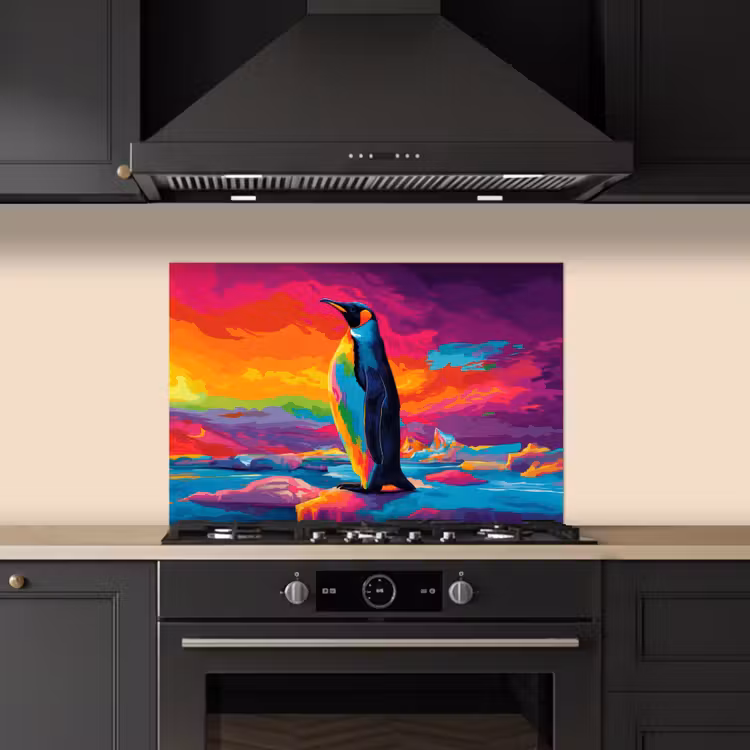 Kitchen splashback for hob - Ice floe - Penguin - Abstract - Sky — 5