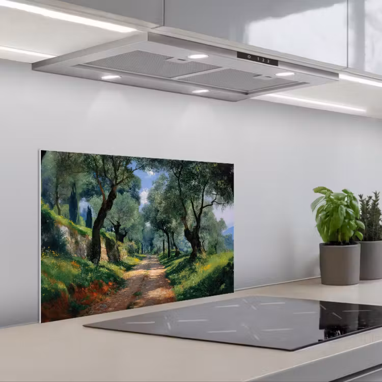 Kitchen splashback for hob - Path - Trees - Shade - — 1
