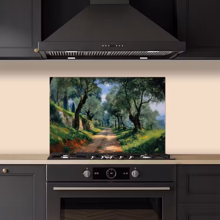 Kitchen splashback for hob - Path - Trees - Shade - — 5