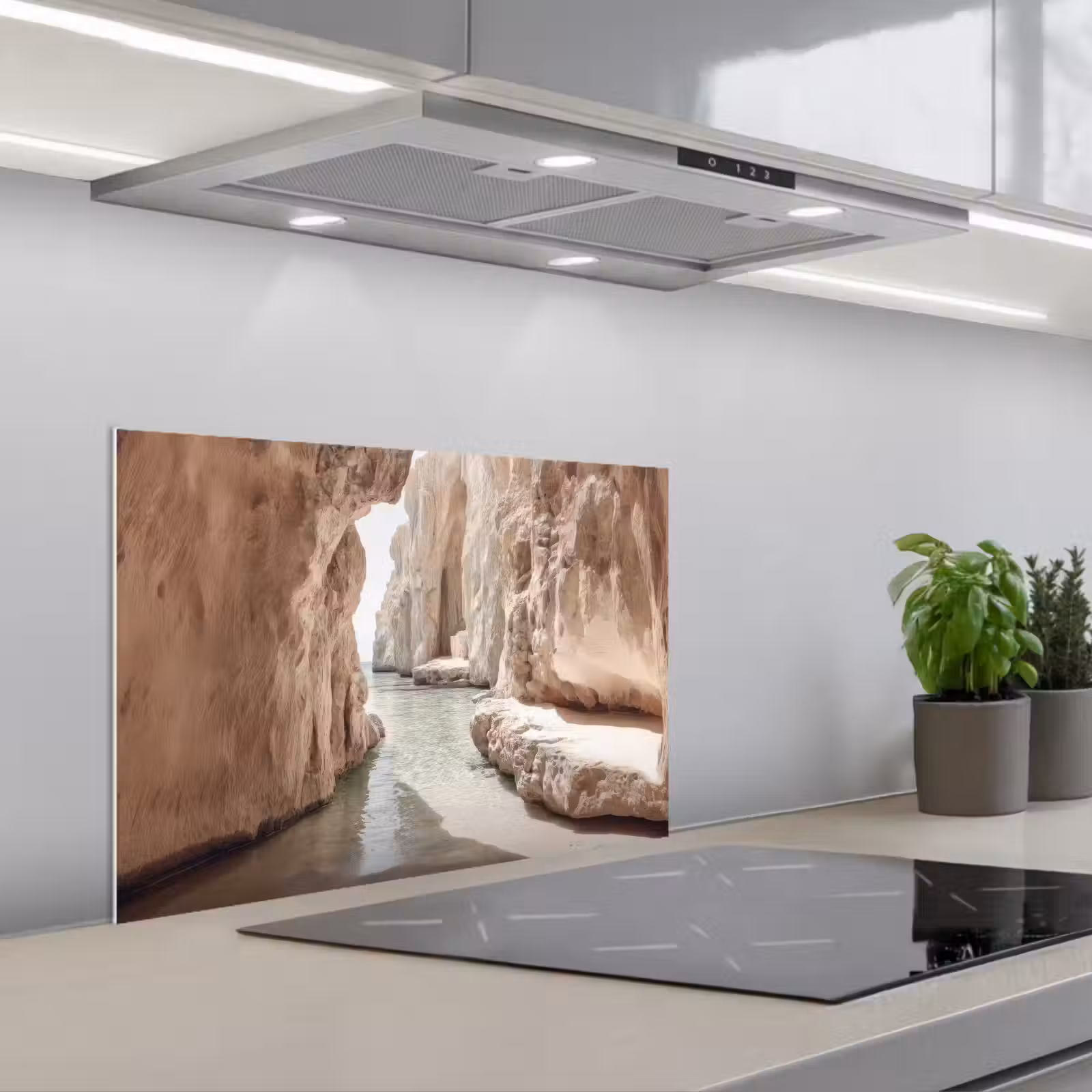 Kitchen splashback for hob - Rocks - Sea - Sand - Gorge — 1