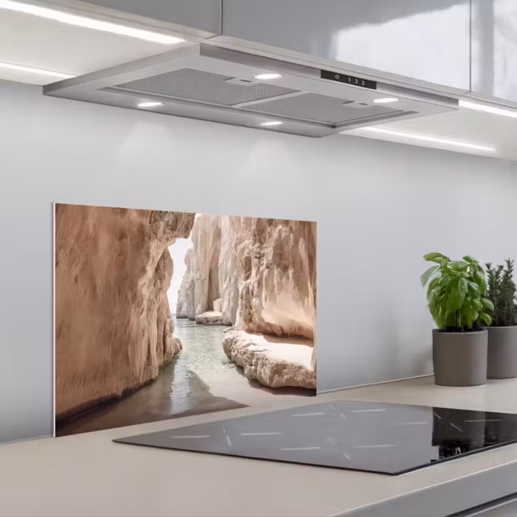 Kitchen splashback for hob - Rocks - Sea - Sand - Gorge — 1