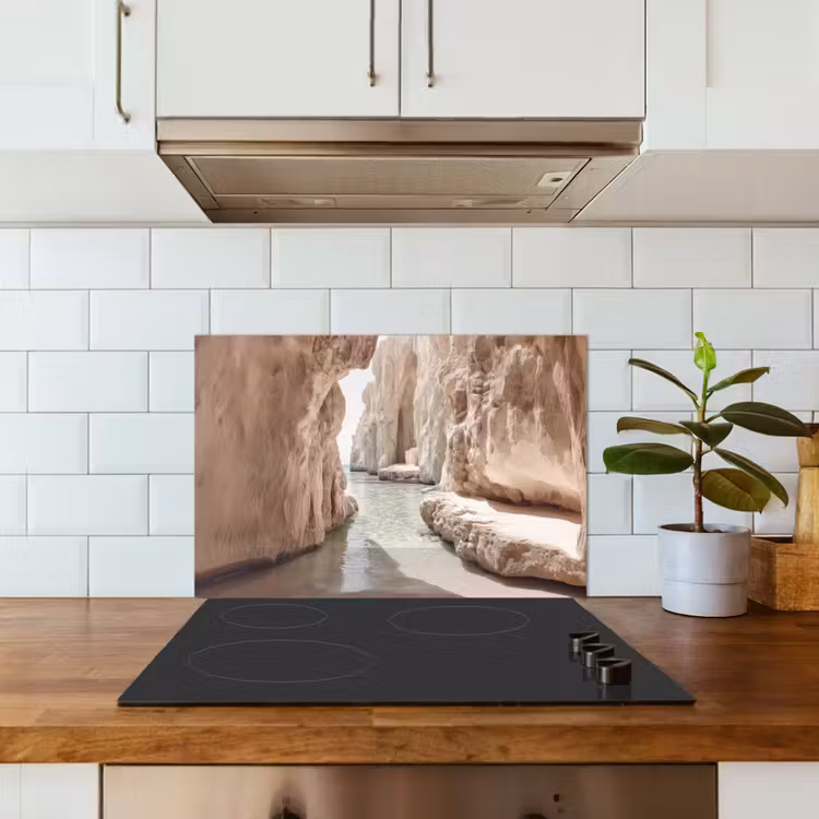 Kitchen splashback for hob - Rocks - Sea - Sand - Gorge — 3