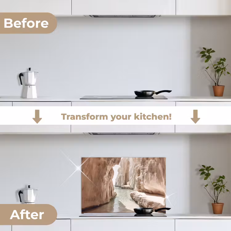 Kitchen splashback for hob - Rocks - Sea - Sand - Gorge — 7