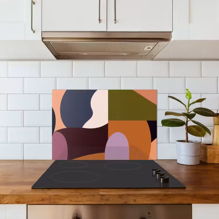 Kitchen splashback for hob - Shapes - Abstract - Colors - Square — 3