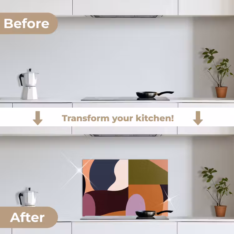 Kitchen splashback for hob - Shapes - Abstract - Colors - Square — 7