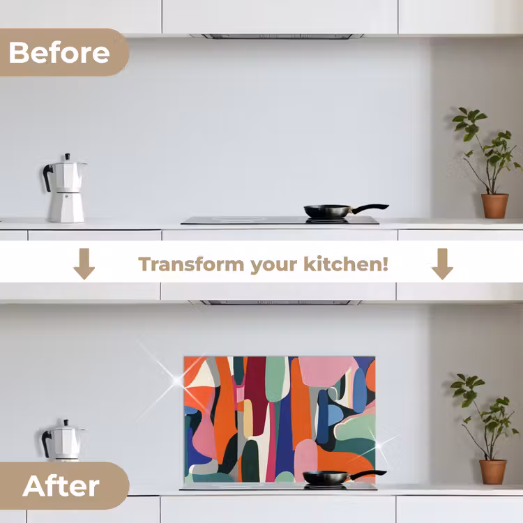 Kitchen splashback for hob - Shapes - Rhythmic - Colors - Abstract — 7